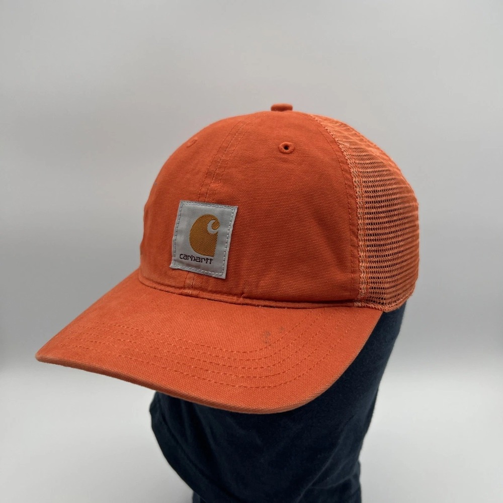 Carhartt Kids Coral Orange Mesh Trucker Hat Adjustable Snapback OSFM